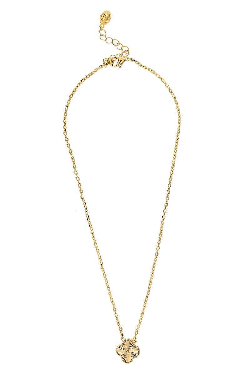 RIVKA FRIEDMAN Mini Clover Pendant Necklace, Main, color, Gold