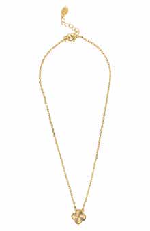 RIVKA FRIEDMAN Mini Clover Pendant Necklace