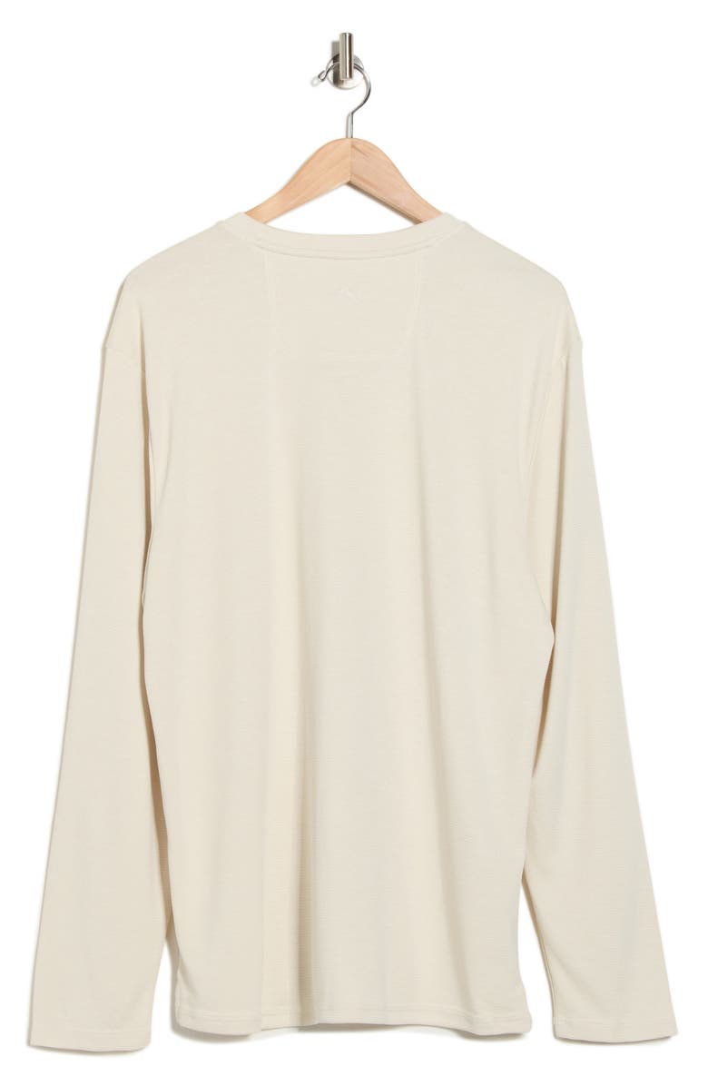 Tommy Bahama Tranquil Bay Stripe V-Neck Long Sleeve T-Shirt, Alternate, color, Coconut Cream