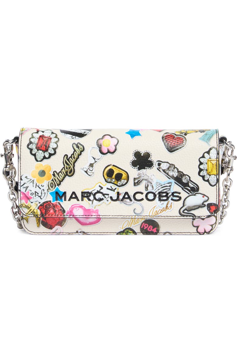 Marc Jacobs Mini Sticker Print Crossbody Bag, Main, color, White Multi