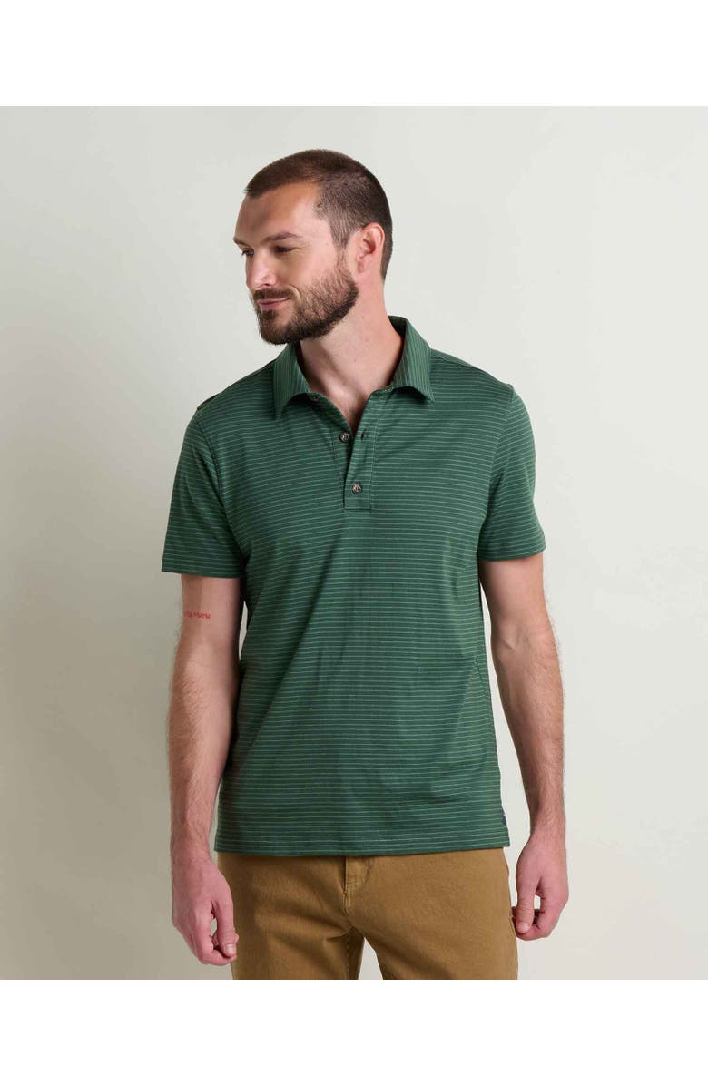 Toad & Co Tempo Polo, Main, color, Cilantro Pattern