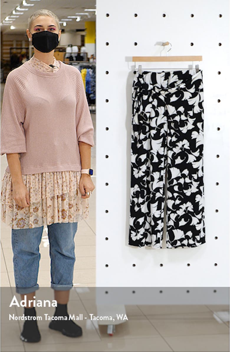 Botanical Fantasy Side Tie Wide Leg Pants, sales video thumbnail