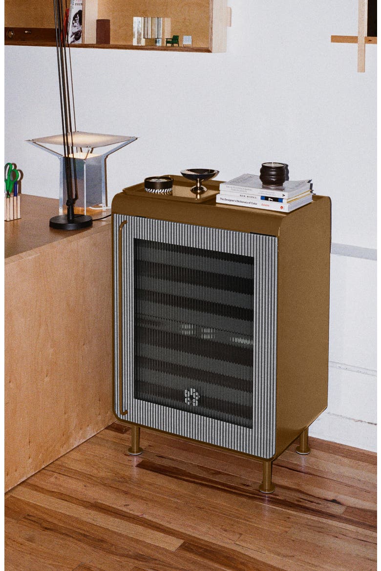 Super Smart Beverage Fridge, Alternate, color, BROWN