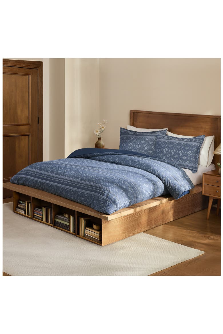 Four Corners Comforter & Shams Set, Alternate, color, NAVY
