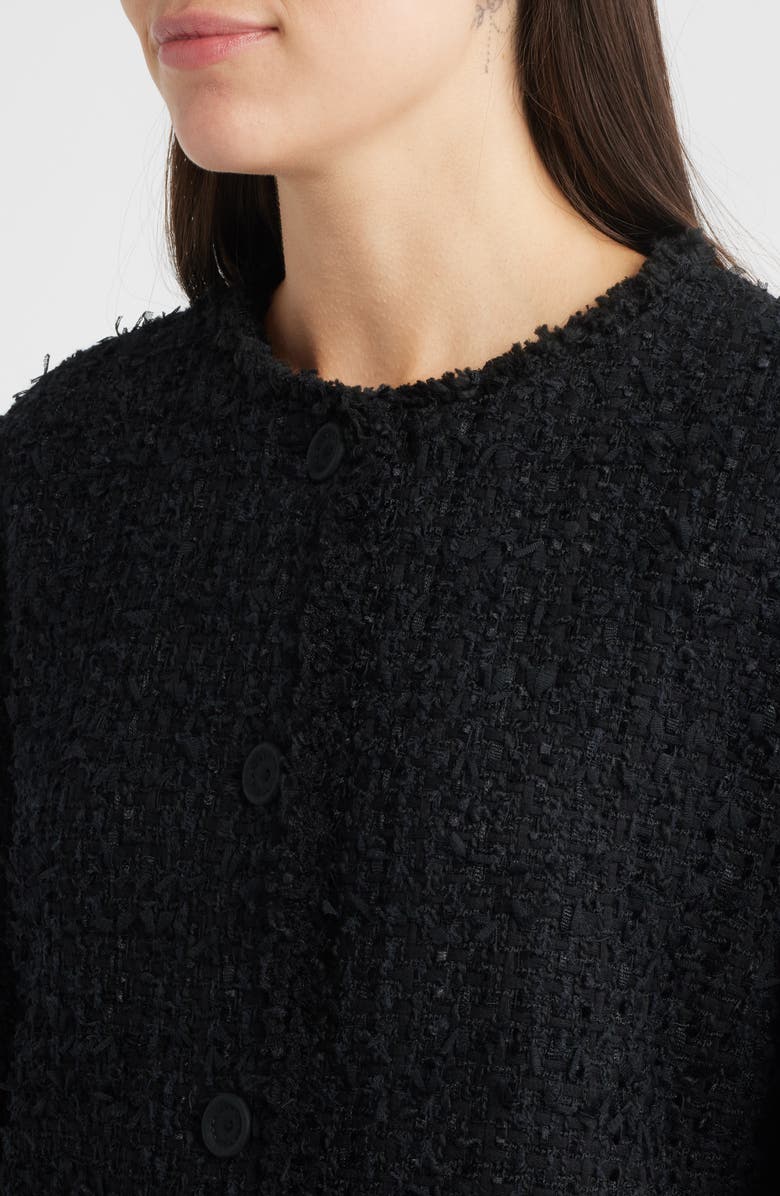 BOSS Jokila Tweed Coat, Alternate, color, Fringe Tweed