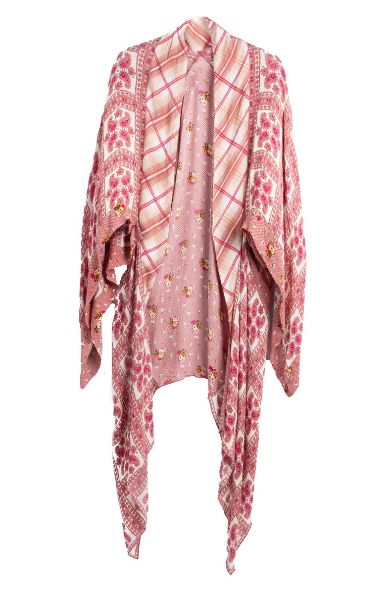 SAACHI Paisley Patchwork Drape Duster, Alternate, color, Ivory