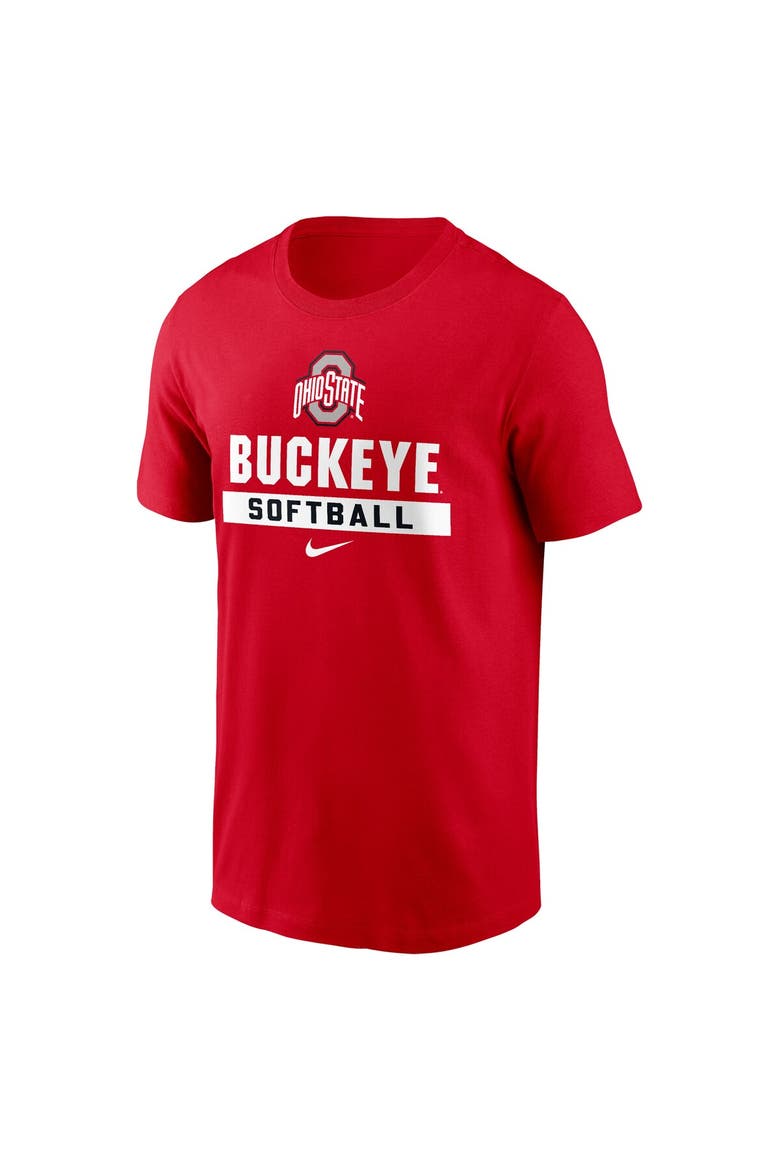 Men's Nike Scarlet Ohio State Buckeyes Softball T-Shirt, Alternate, color, Scarlet