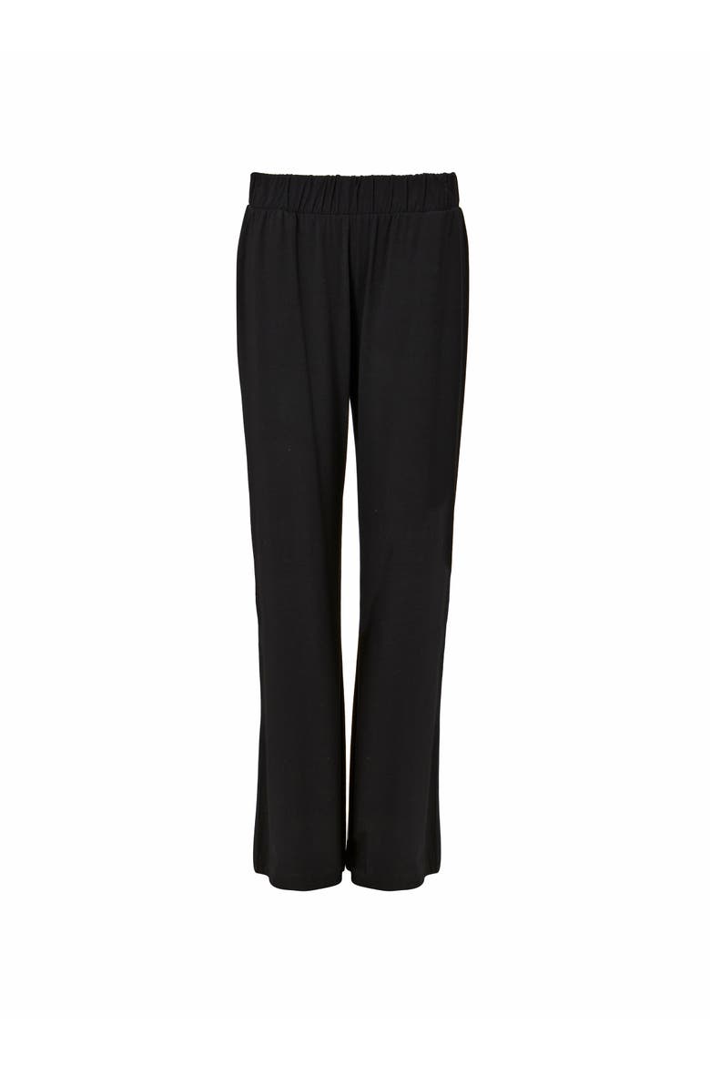 Palazzo Straight Leg Trousers, Alternate, color, Caviar Black