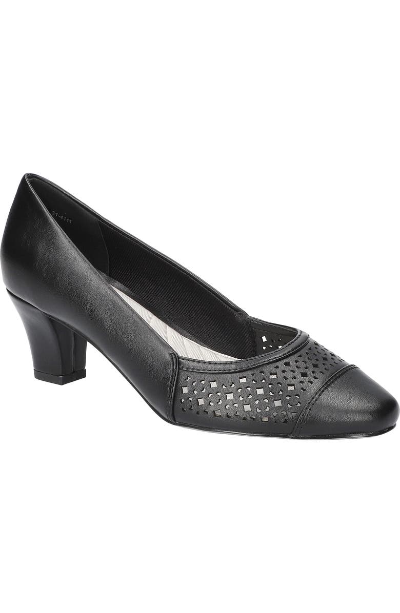 EASY STREET Neva Laser-Cut Pump, Main, color, Black