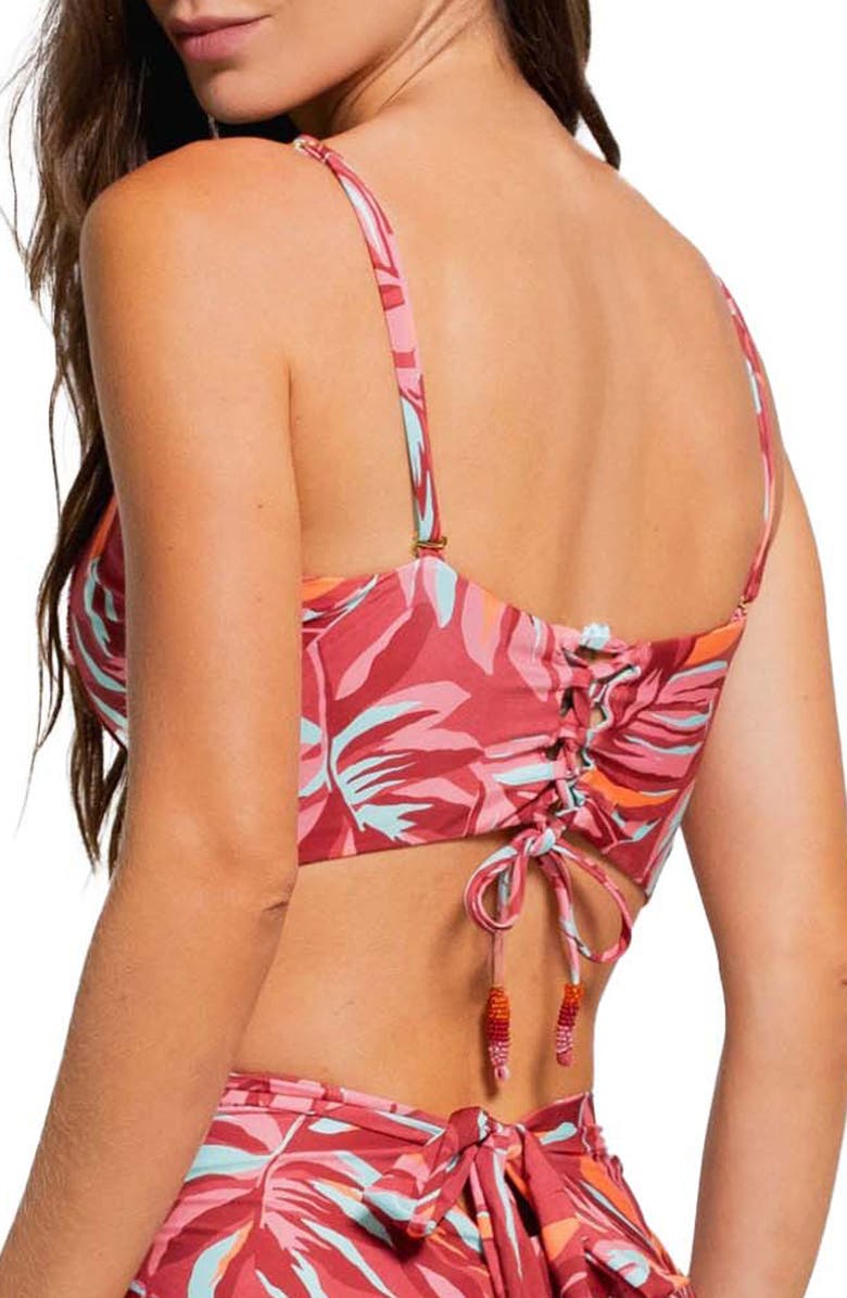 Cosita Linda Underwire Bustier Bikini Top, Alternate, color, 