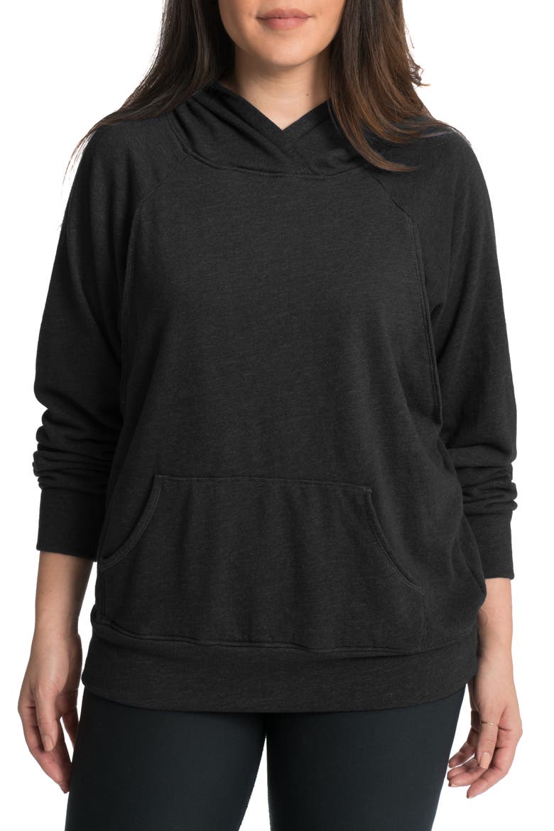 Relaxed Daily Maternity/Nursing Hoodie, Main, color, BLACK