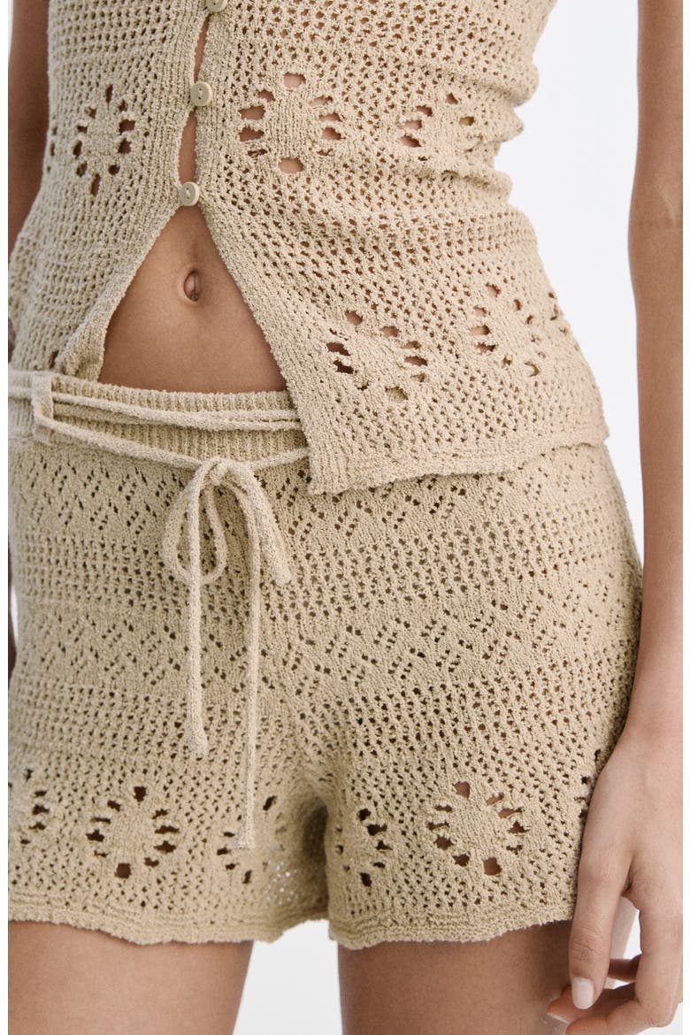 Crochet Shorts, Alternate, color, SAND