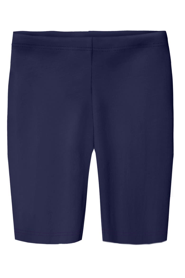Baby Girls 100% Soft Cotton Long Bike Shorts, Alternate, color, Navy