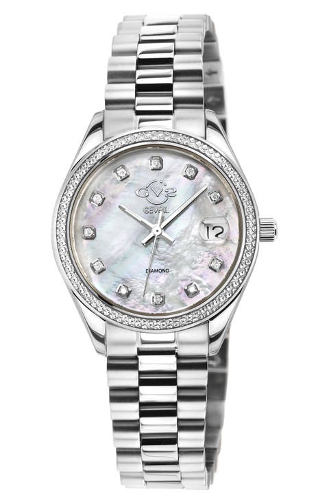 Turin Swiss Diamond Stainless Steel Bracelet Watch, 32mm - 0.15ct.