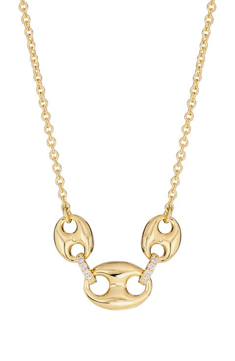 Pavé Bold Mariner Chain Necklace