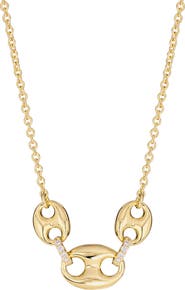 ATHRA LUXE Pavé Bold Mariner Chain Necklace