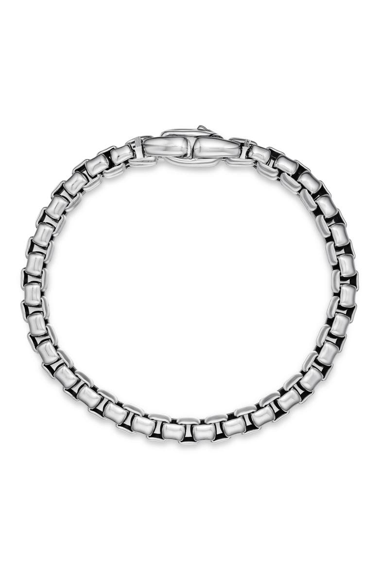 Men's Large Box Chain Link Bracelet, 5mm, Alternate, color, SILVER