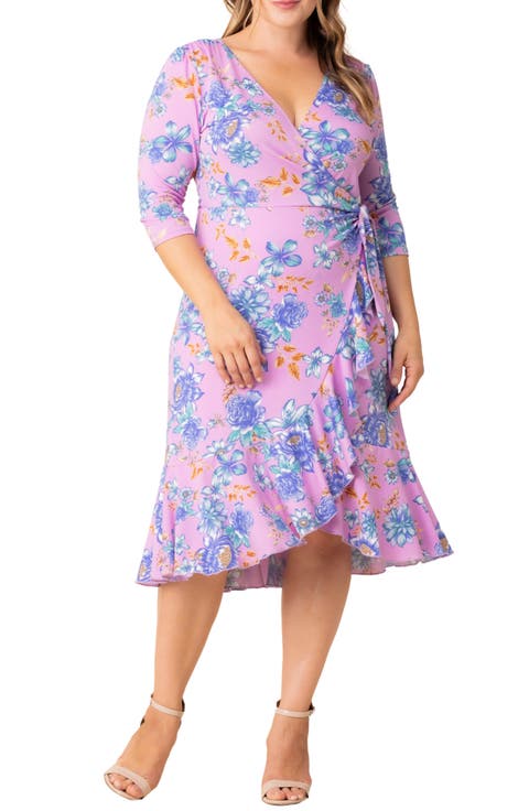 Flirty Flounce Wrap Dress (Plus Size)