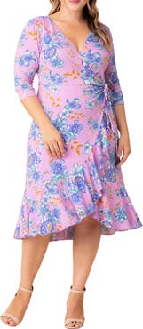 Kiyonna Flirty Flounce Wrap Dress