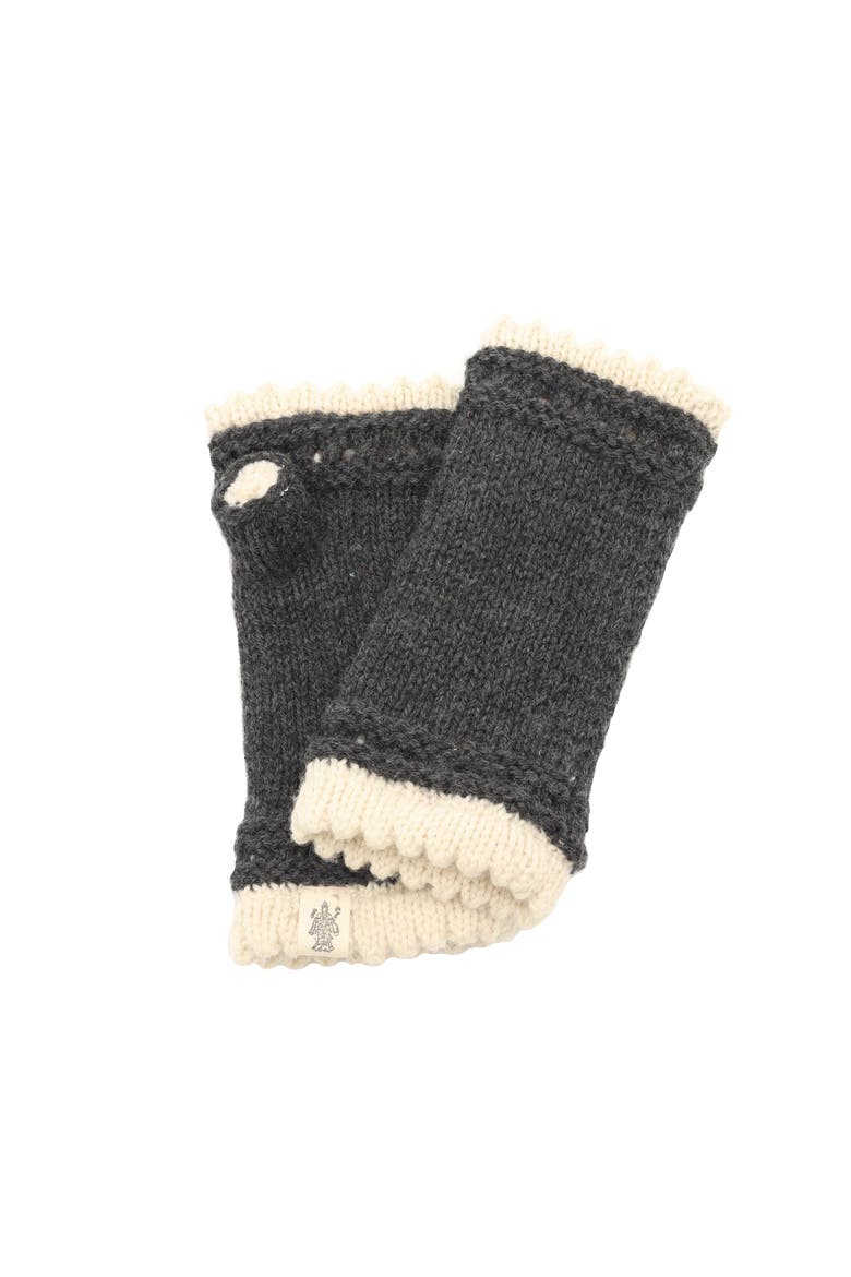 Hand Knit Les Fingerless Gloves, Main, color, Charcoal
