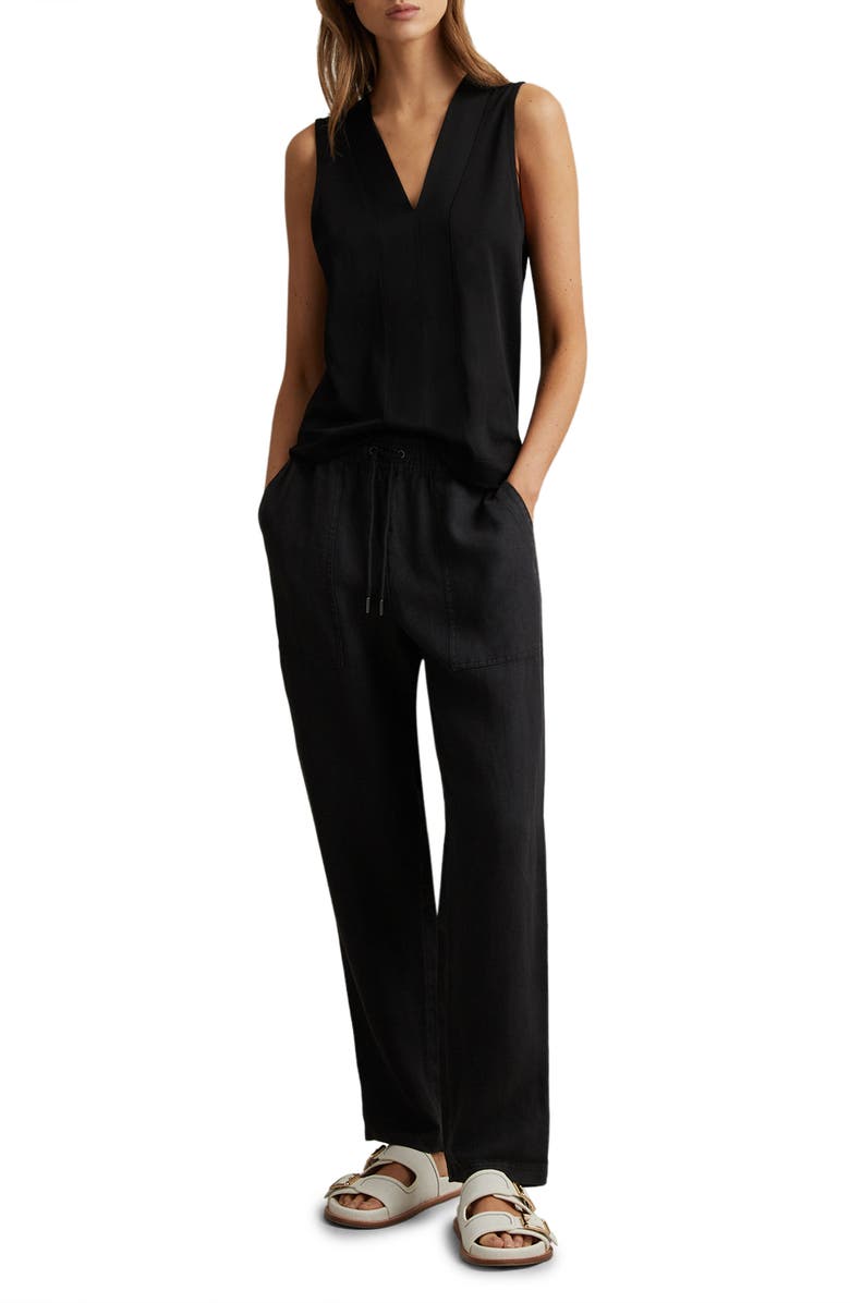 Reiss Mira Sleeveless Wool & Cashmere Top, Alternate, color, Black