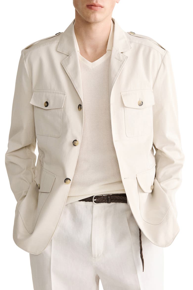 Slim Fit Cotton Jacket, Main, color, BEIGE