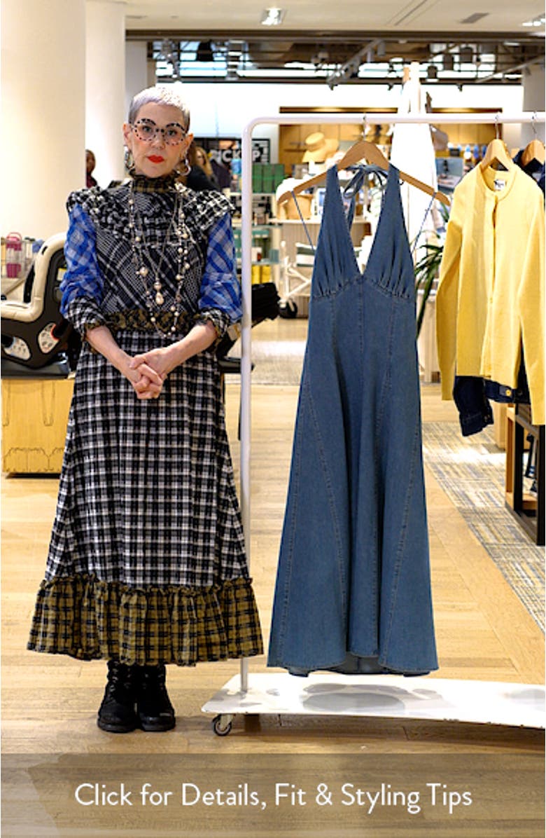 Denim Halter Dress, sales video thumbnail