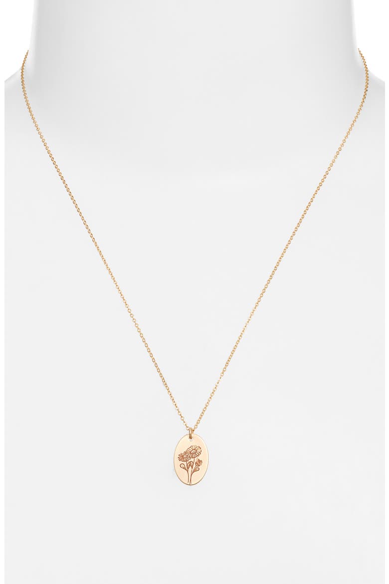 Louise Birth Flower Necklace, Alternate, color, GOLD / APRIL