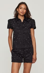 Generation Love Murphy Pearl Embellished Poplin Shirt