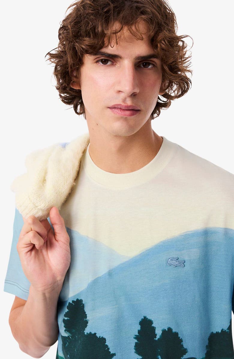Lacoste Mountain Graphic T-Shirt, Alternate, color, Sinople/ Yellow-Green