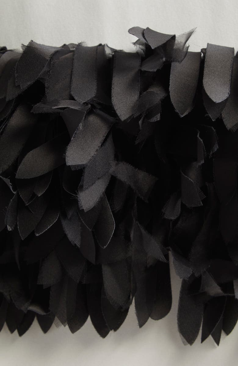 TOTEME Petal Long Sleeve Wool & Silk Dress, Alternate, color, Off-White