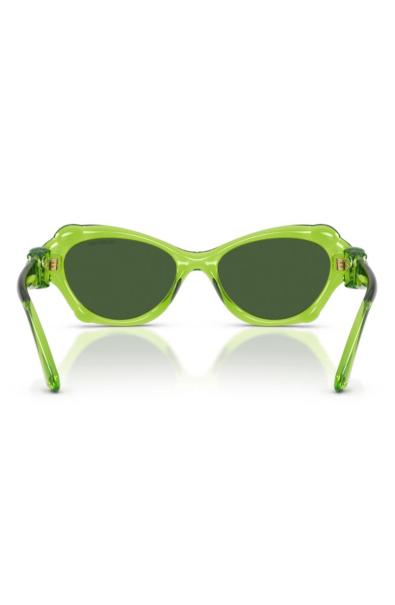 Swarovski 52mm Cat Eye Sunglasses, Alternate, color, Transparent Green / Dark Green