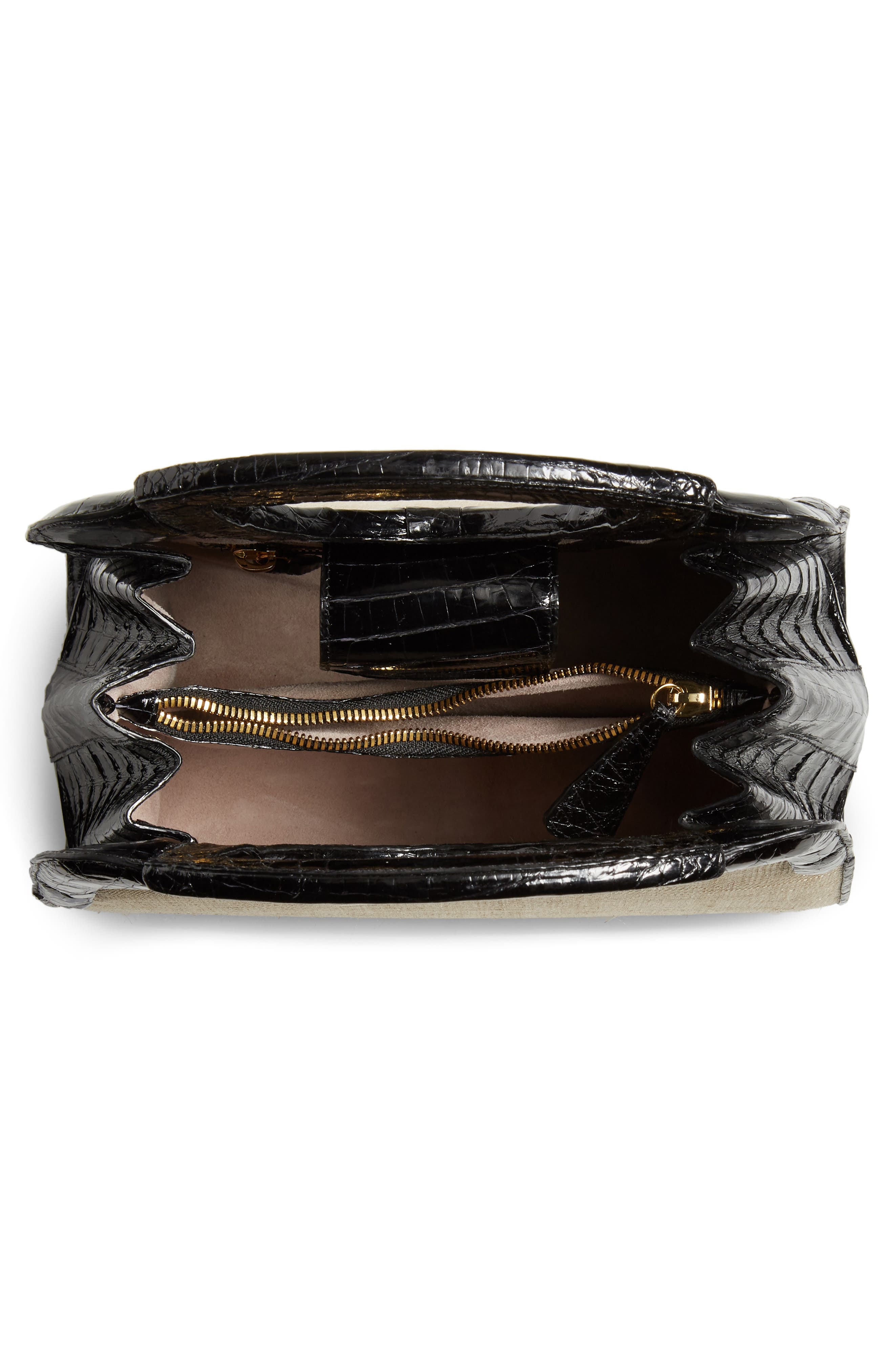 Nancy Gonzalez Small Genuine Crocodile Top Handle Bag, Alternate, color, 