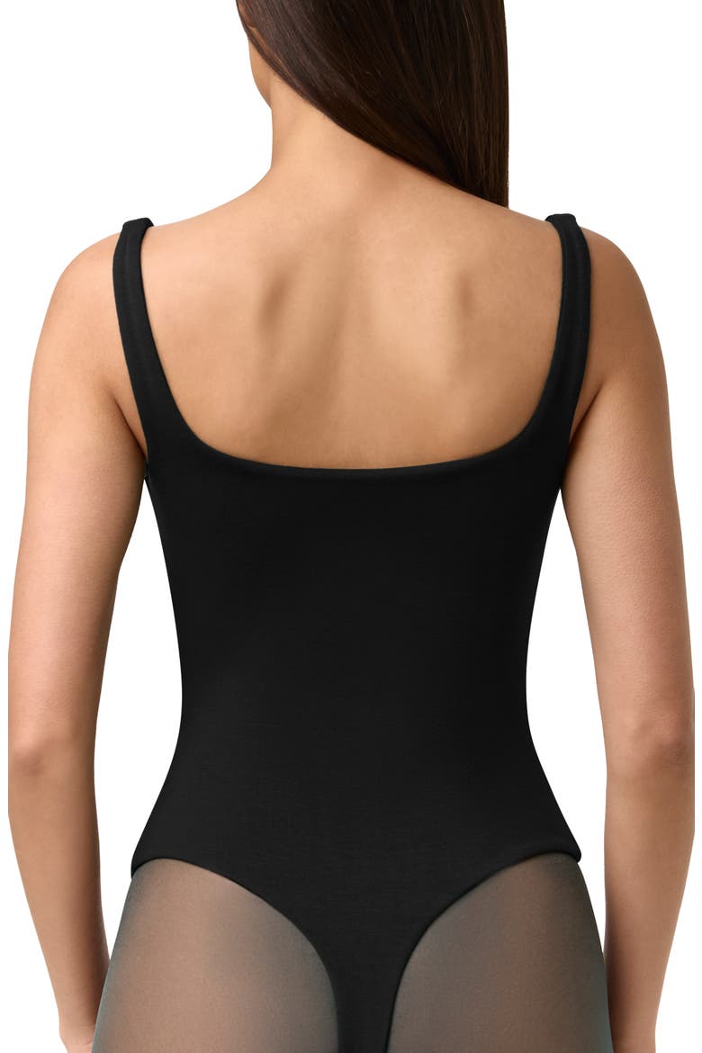 Smooth Square Neck Bodysuit, Alternate, color, BLACK