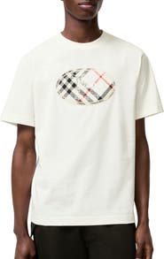Burberry Check Knight Stamp Cotton T-shirt