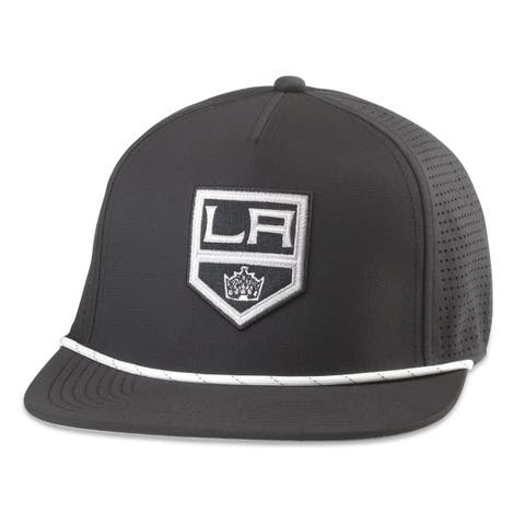 Men's American Needle  Black Los Angeles Kings Buxton Pro Tech Adjustable Hat