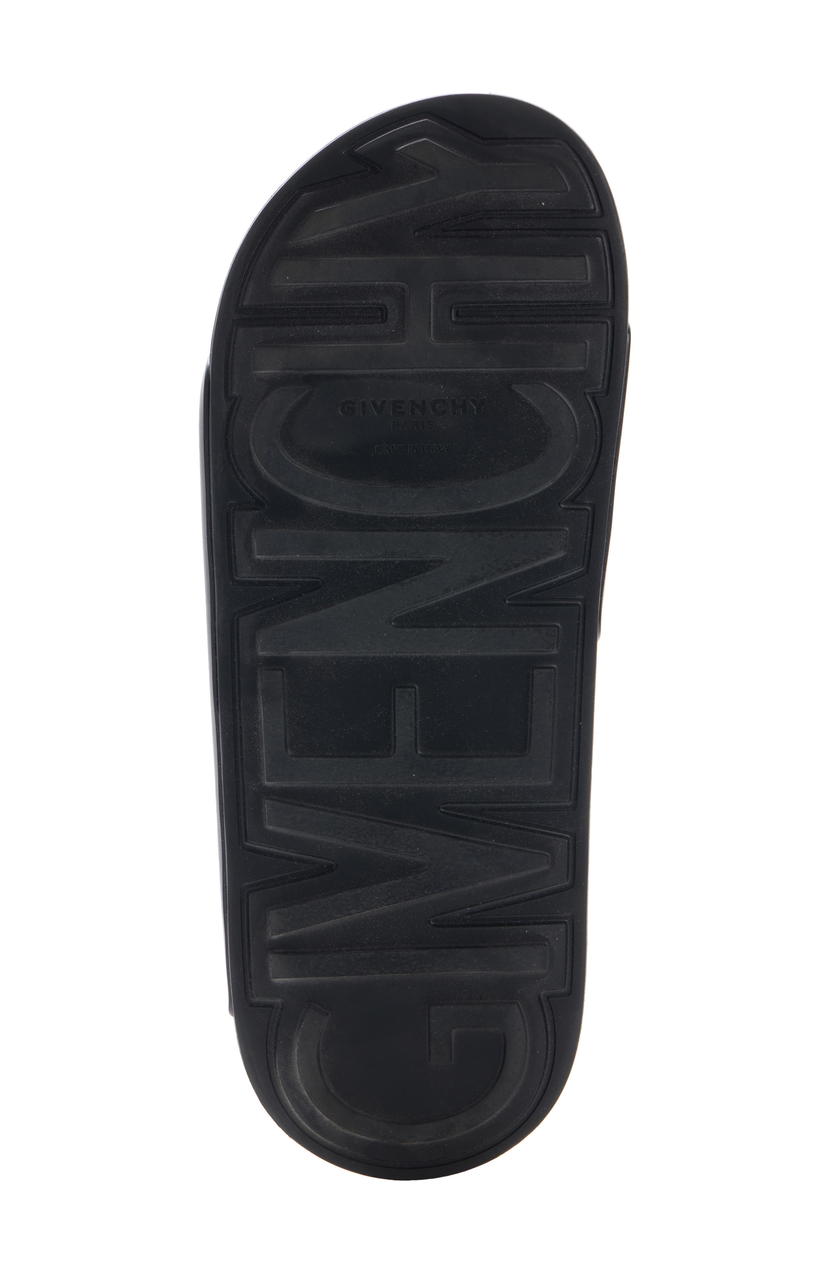 Givenchy Label Slide Sandal, Alternate, color, Black