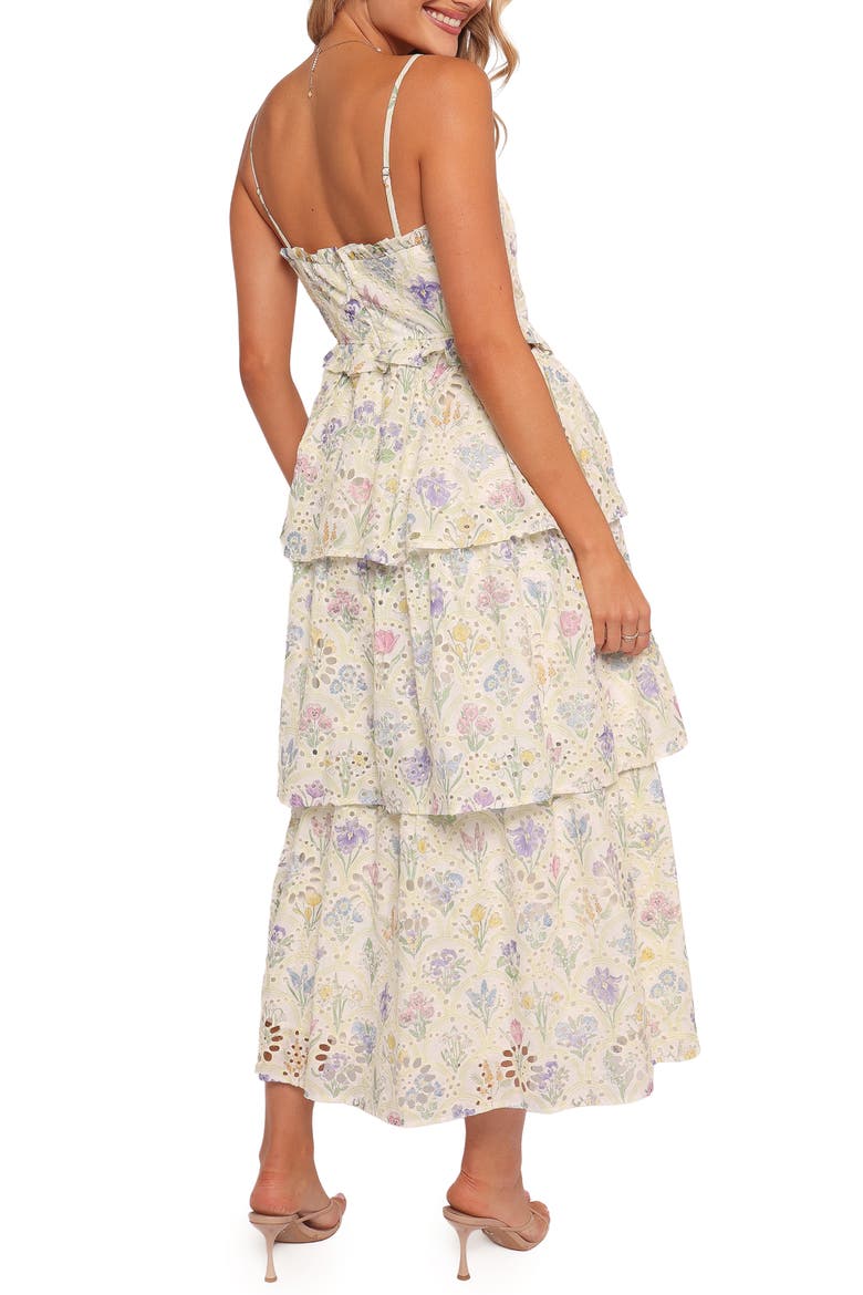 Iveta Floral Eyelet Embroidered Midi Dress, Alternate, color, MULTI FLORAL
