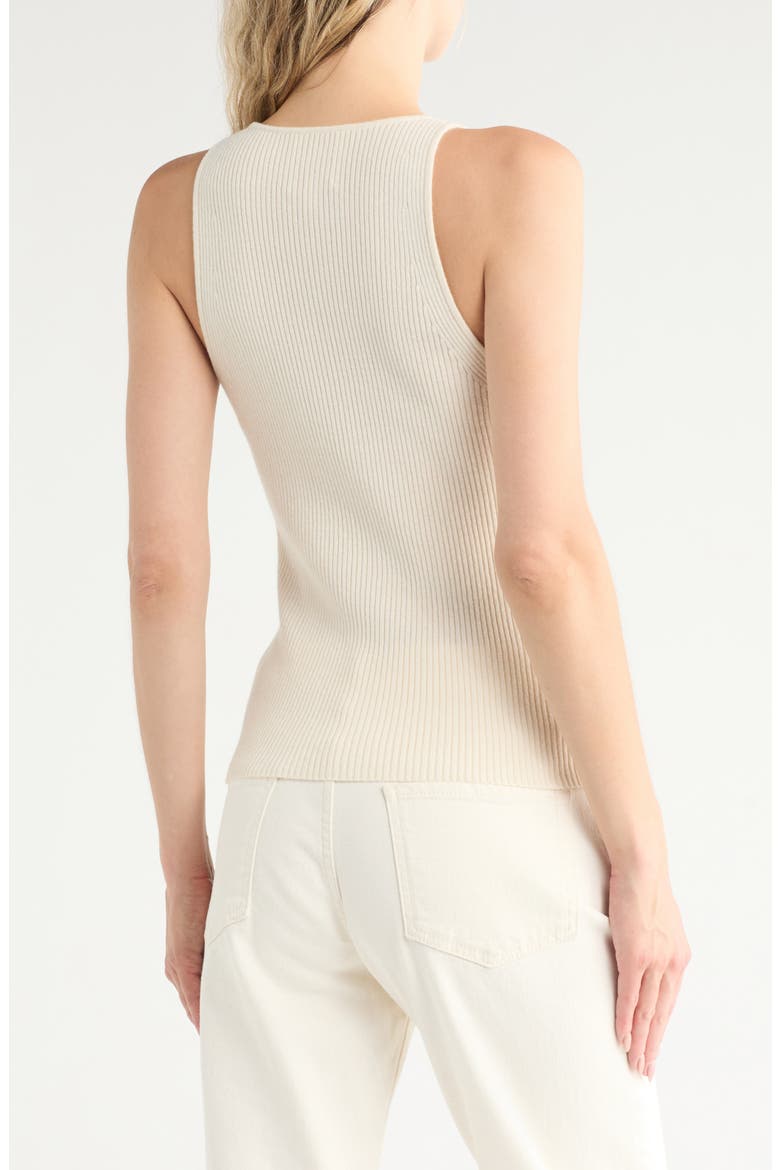Harbor Ribbed Cashmere Tank, Alternate, color, IVORY