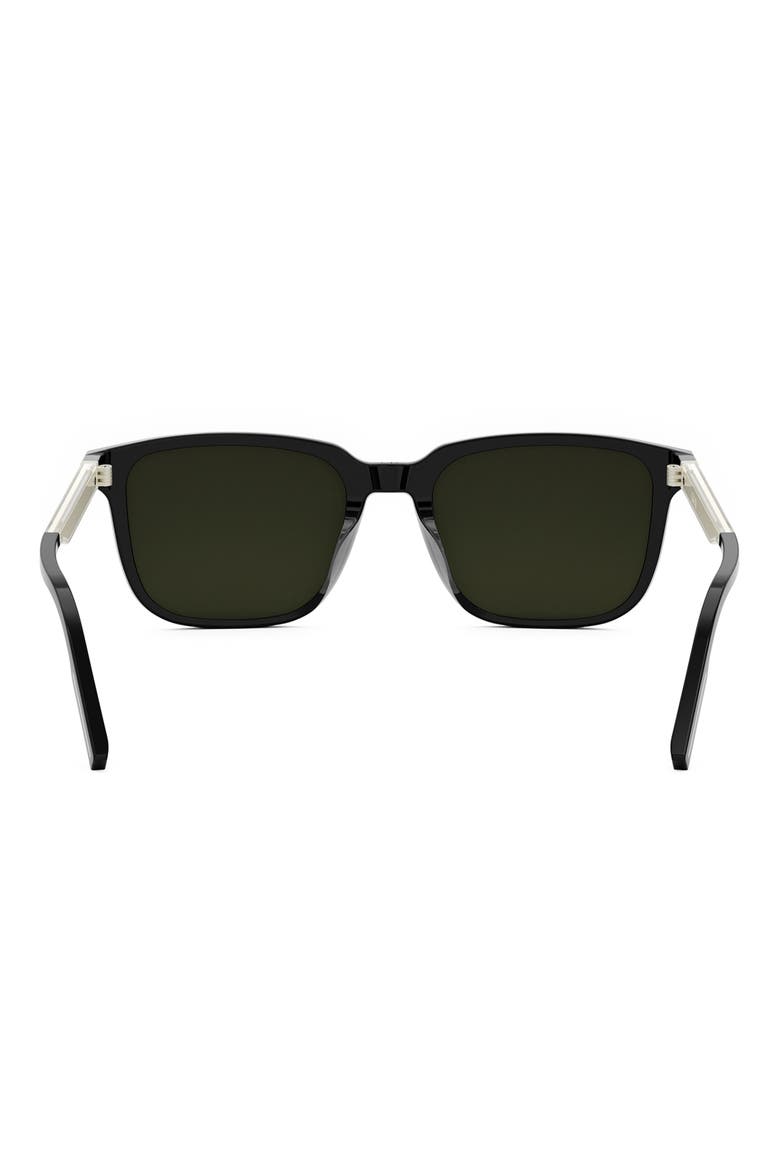 'DiorTag SU 56mm Square Sunglasses, Alternate, color, BLACK/ OTHER / GREEN