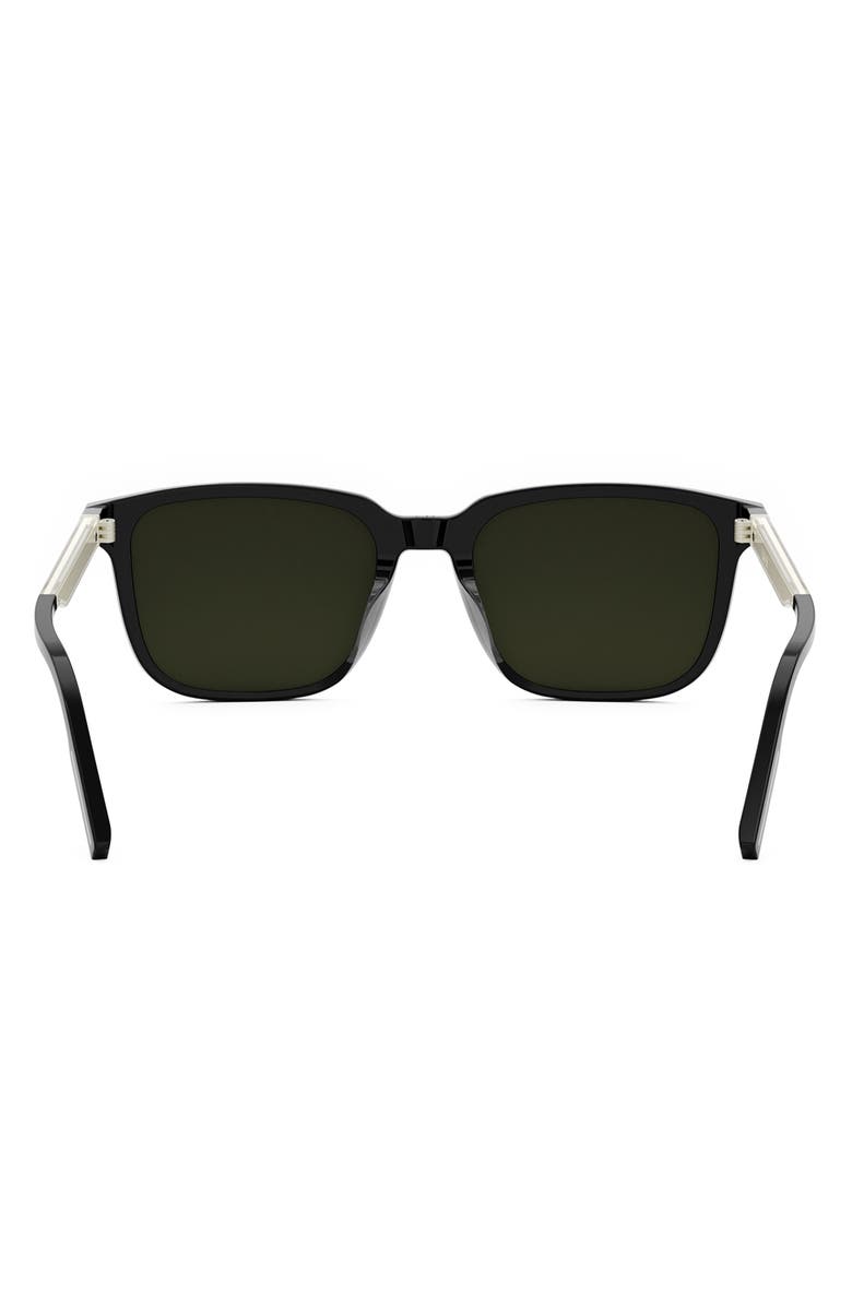DIOR 'DiorTag SU 56mm Square Sunglasses, Alternate, color, Black/ Other / Green