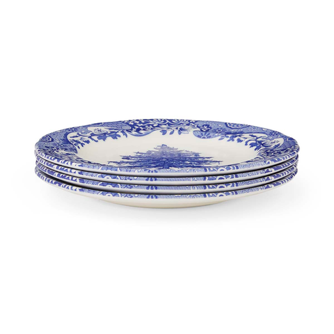 Blue Italian Christmas Set of 4 Plates