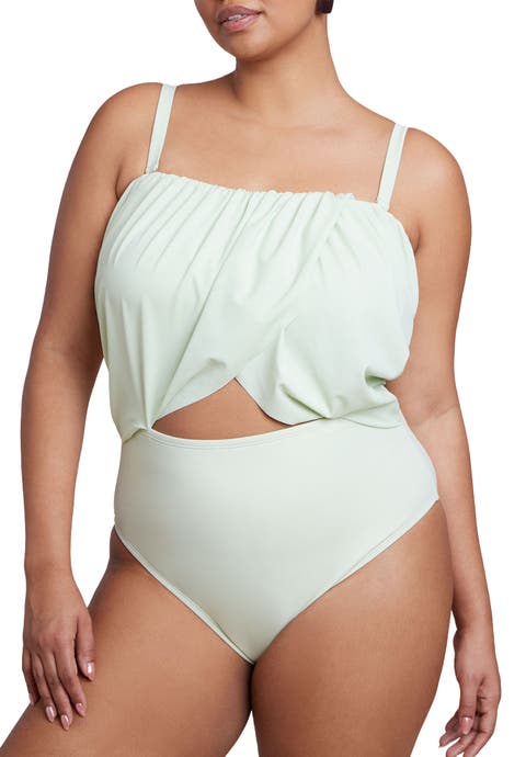 Crossover Strapless One Piece (Plus)