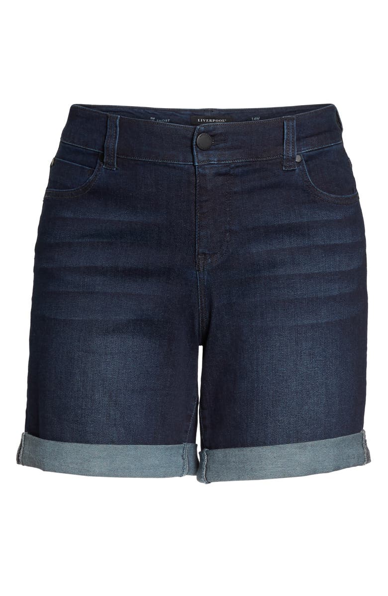 Liverpool Corine Denim Shorts, Alternate, color, 