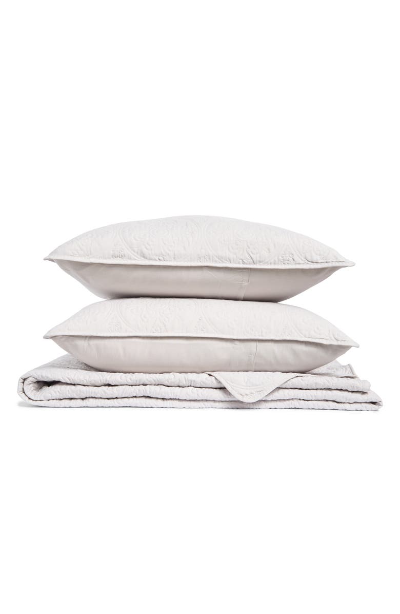 ARTISAN 34 Medallion Embroidered Comforter & Pillow Sham Set, Main, color, Grey