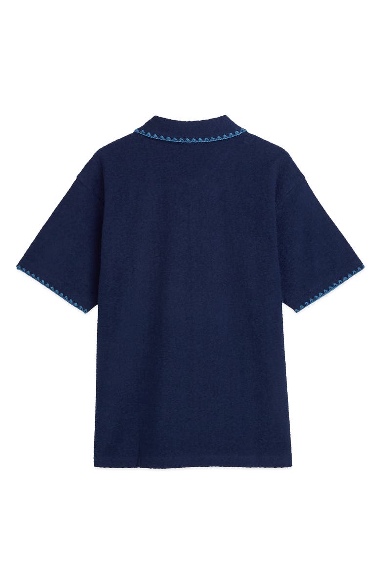 Scotch & Soda Jacquard Toweling Polo, Alternate, color, Pageant Blue