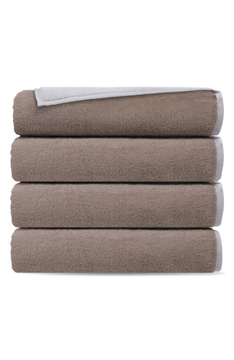 Set of 4 Double Face Turkish Cotton Bath Towels