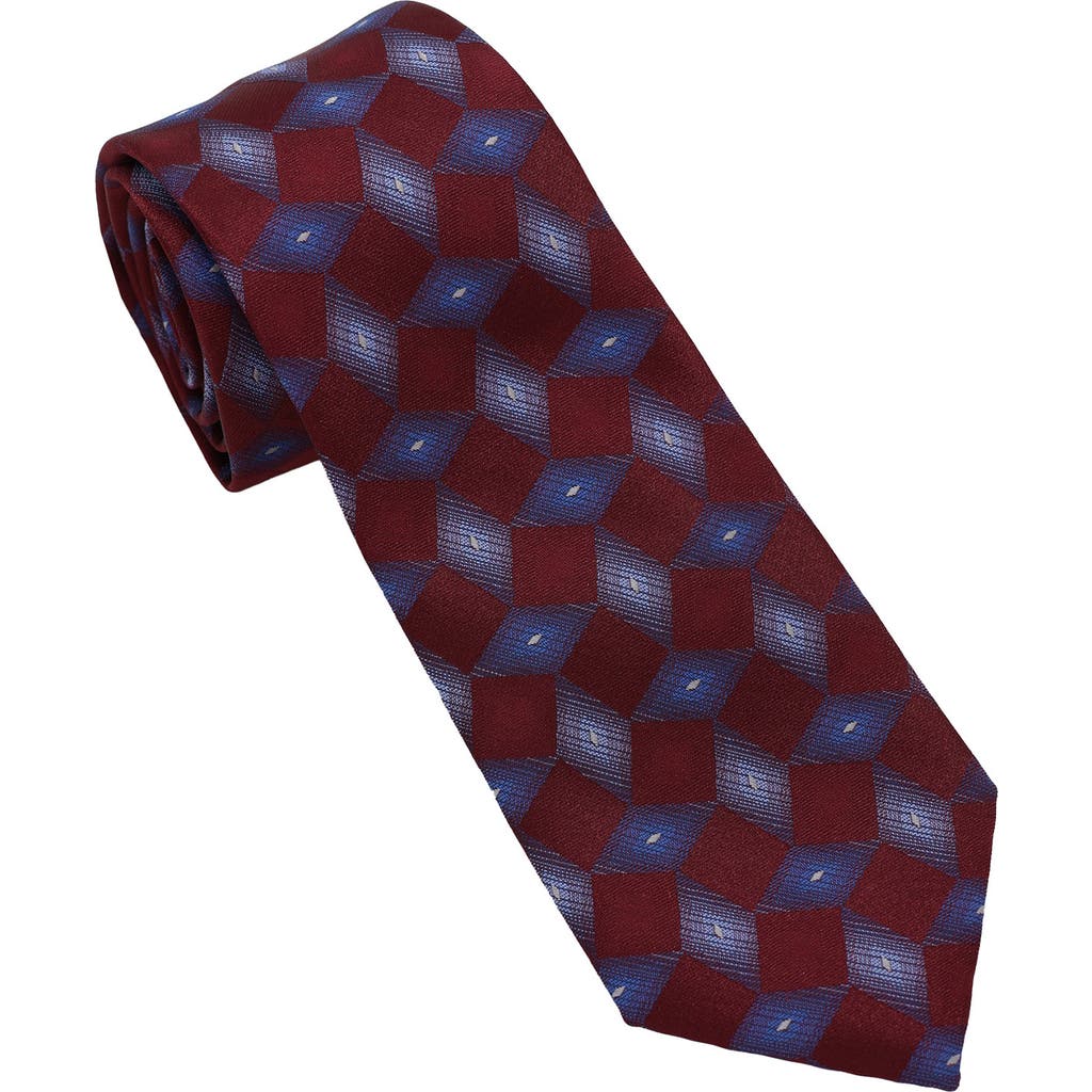 DKNY Tossed Diamond Jacquard Tie in Burgundy at Nordstrom Rack