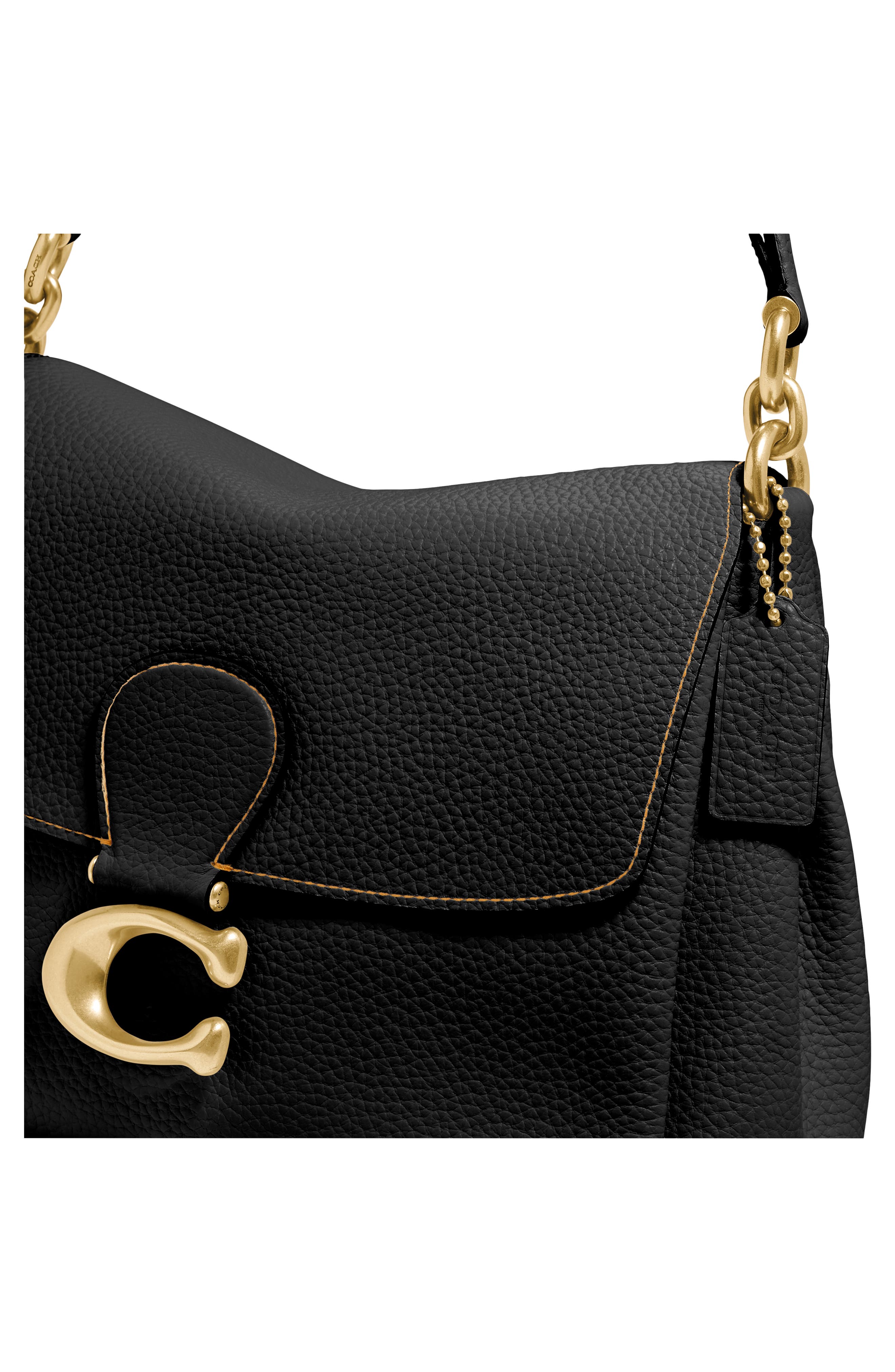 COACH May Pebble Leather Shoulder Bag, Alternate, color, 