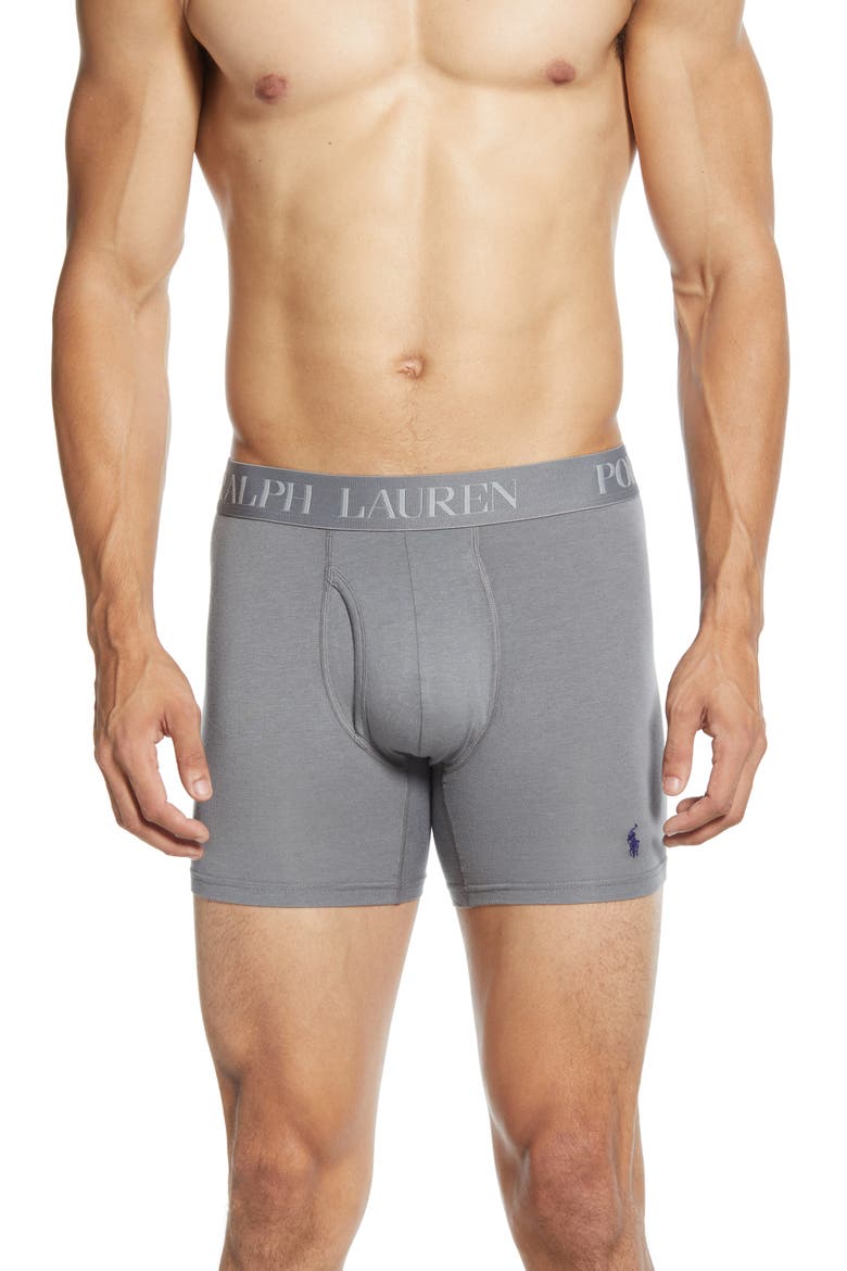 4D 3-Pack Cotton & Modal Boxer Briefs, Alternate, color, WHITE/ GREY